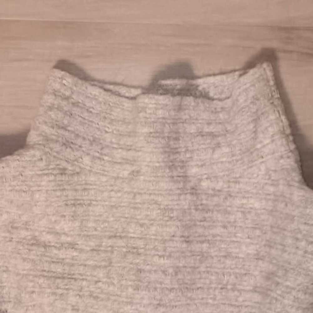 Free People Womens Turtle Neck Sweater Open Back w/ Zipper Closure Gray Medium